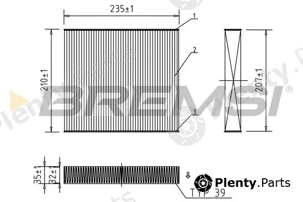 Bremsi FC0068 — Filter, cabin air