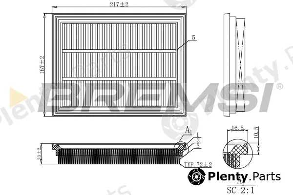 Bremsi FA1162 — Air Filter