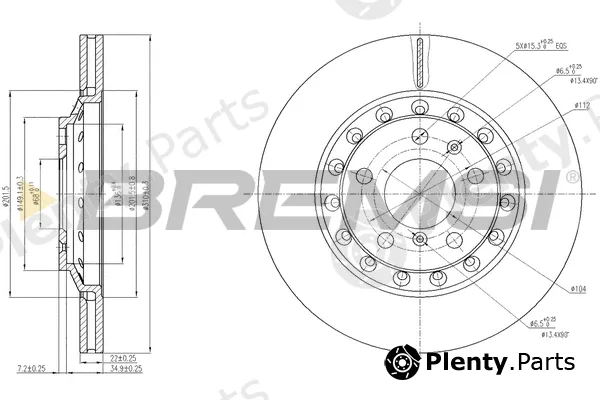 Bremsi CD7934V — Brake Disc