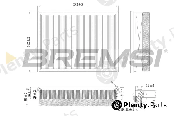 Bremsi FA0557 — Air Filter