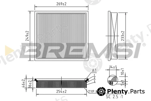 Bremsi FA1028 — Air Filter