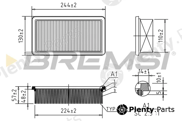Bremsi FA1635 — Air Filter
