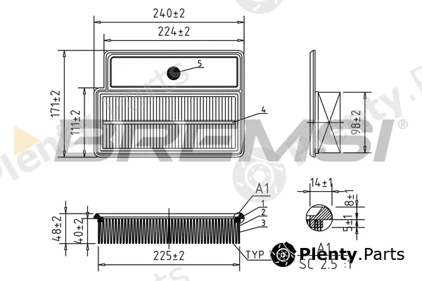 Bremsi FA1065 — Air Filter