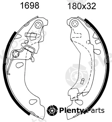 BSF 01698 — Brake Shoe Set