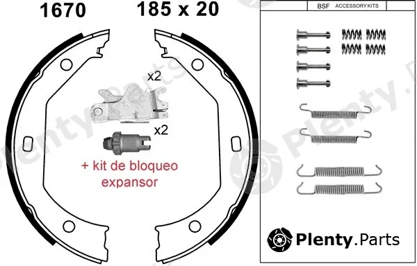 BSF 01670KC — Brake Shoe Set, parking brake HB-KIT�