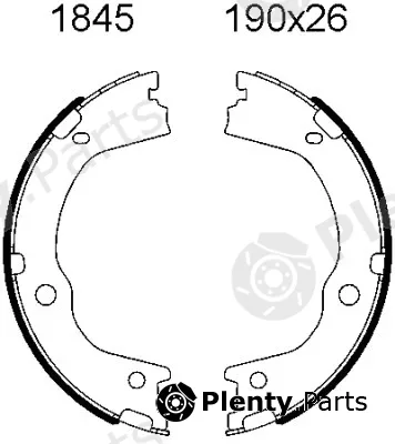 BSF 01845 — Brake Shoe Set, parking brake
