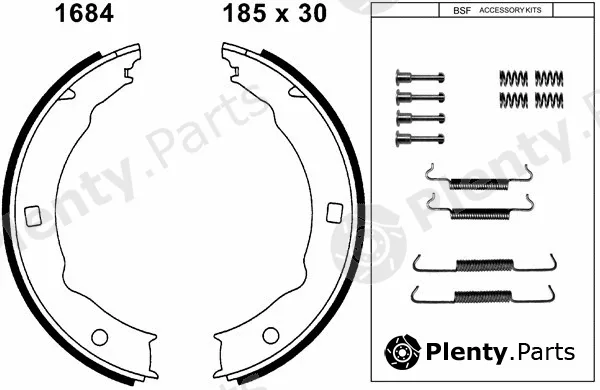 BSF 01684K — Brake Shoe Set, parking brake