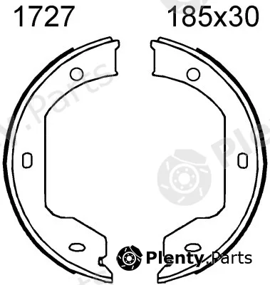 BSF 01727 — Brake Shoe Set, parking brake