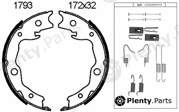 BSF 01793K — Brake Shoe Set, parking brake