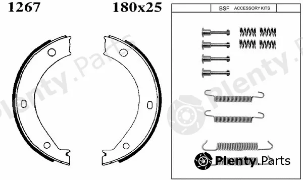 BSF 01267K — Brake Shoe Set, parking brake