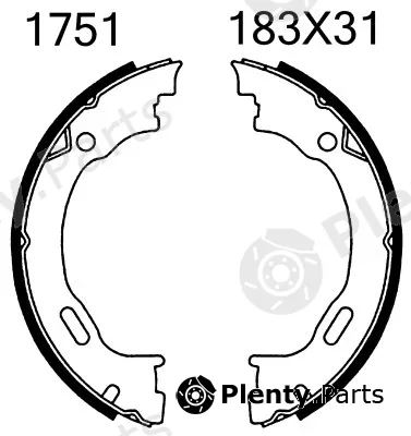 BSF 01751 — Brake Shoe Set, parking brake