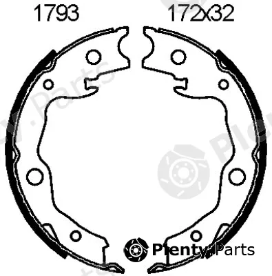 BSF 01793 — Brake Shoe Set, parking brake