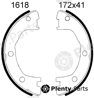 BSF 01618 — Brake Shoe Set, parking brake