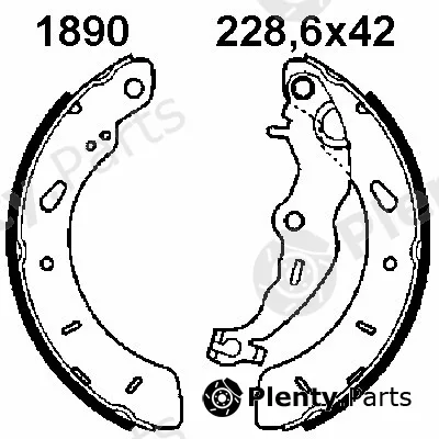 BSF 01890 — Brake Shoe Set