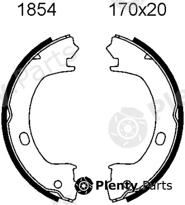 BSF 01854 — Brake Shoe Set, parking brake