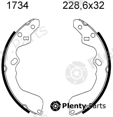 BSF 01734 — Brake Shoe Set