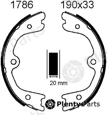 BSF 01786 — Brake Shoe Set, parking brake