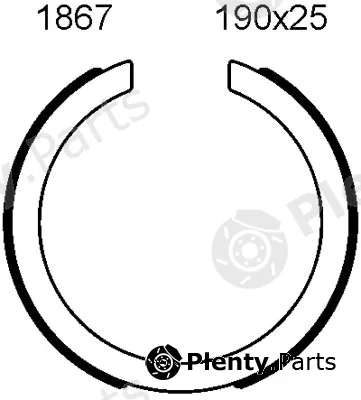 BSF 01867 — Brake Shoe Set, parking brake