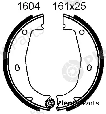 BSF 01604 — Brake Shoe Set, parking brake