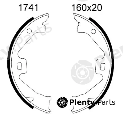 BSF 01741 — Brake Shoe Set, parking brake