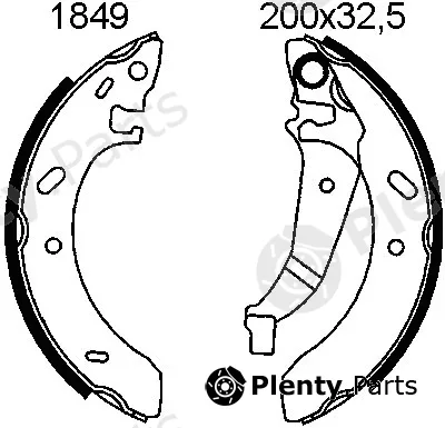 BSF 01849 — Brake Shoe Set