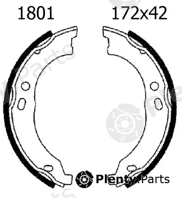 BSF 01801 — Brake Shoe Set, parking brake