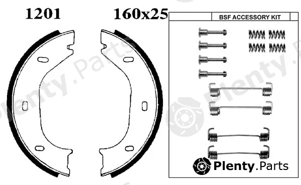 BSF 01201K — Brake Shoe Set, parking brake