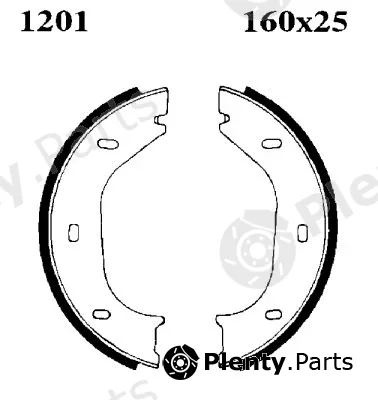 BSF 01201 — Brake Shoe Set, parking brake