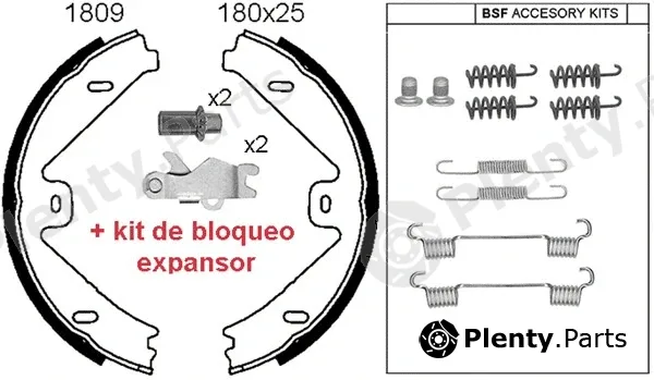 BSF 01809KC — Brake Shoe Set, parking brake HB-KIT�