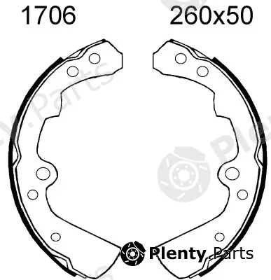 BSF 01706 — Brake Shoe Set