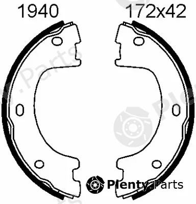 BSF 01940 — Brake Shoe Set, parking brake