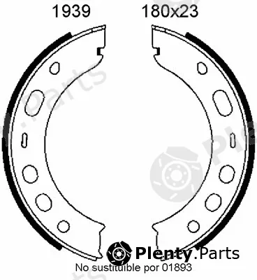 BSF 01939 — Brake Shoe Set, parking brake