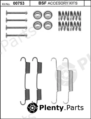 BSF 00753 — Accessory Kit, parking brake shoes