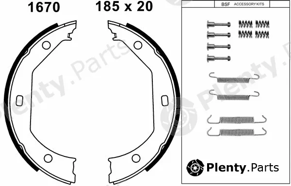 BSF 01670K — Brake Shoe Set, parking brake