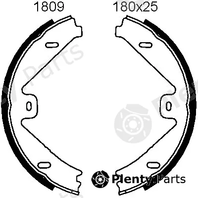 BSF 01809 — Brake Shoe Set, parking brake