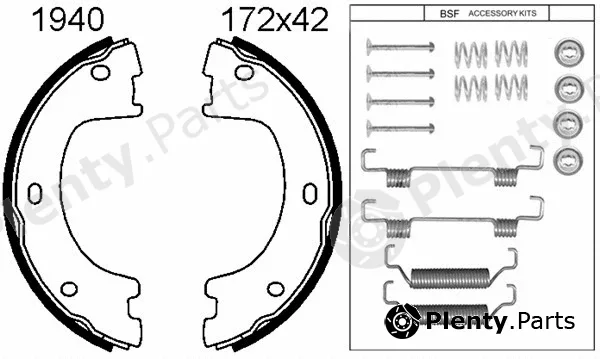 BSF 01940K — Brake Shoe Set, parking brake