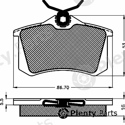 BSF 10638 — Brake Pad Set, disc brake