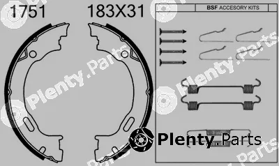 BSF 01751K — Brake Shoe Set, parking brake