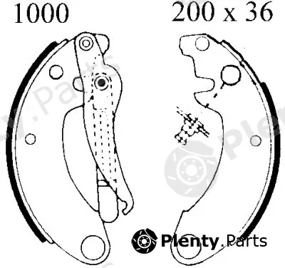 BSF 01000 — Brake Shoe Set