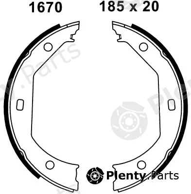 BSF 01670 — Brake Shoe Set, parking brake