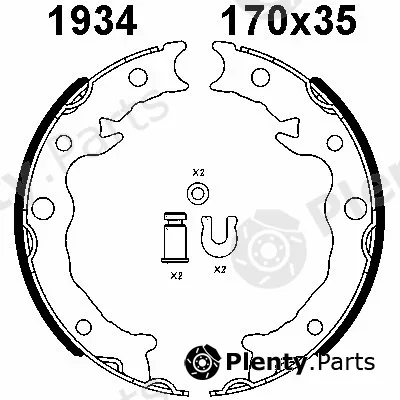 BSF 01934 — Brake Shoe Set, parking brake