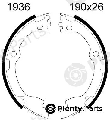 BSF 01936 — Brake Shoe Set, parking brake
