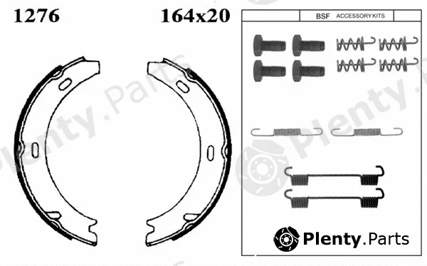 BSF 01276K — Brake Shoe Set, parking brake