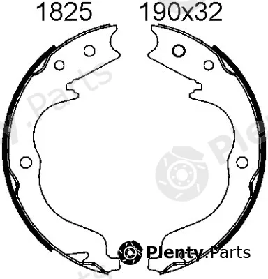 BSF 01825 — Brake Shoe Set, parking brake