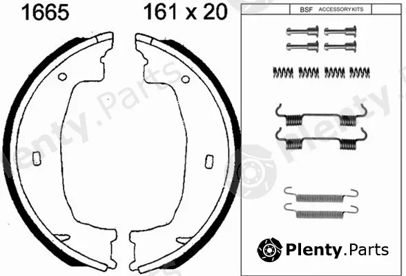 BSF 01665K — Brake Shoe Set, parking brake