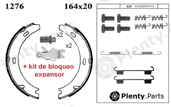 BSF 01276KC — Brake Shoe Set, parking brake HB-KIT�