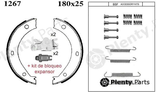 BSF 01267KD — Brake Shoe Set, parking brake HB-KIT�