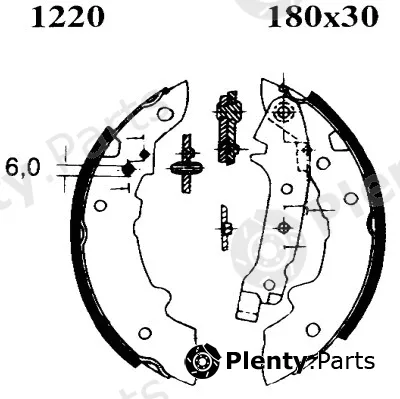 BSF 01220 — Brake Shoe Set