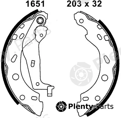 BSF 01651 — Brake Shoe Set