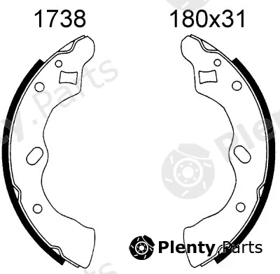 BSF 01738 — Brake Shoe Set